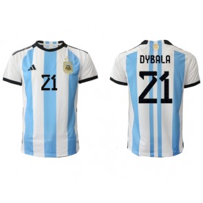 Argentina Paulo Dybala #21 Hjemmebanetrøje VM 2022 Kort ærmer
